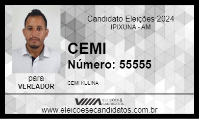 Candidato CEMI 2024 - IPIXUNA - Eleições