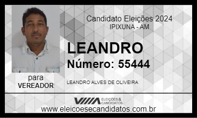 Candidato LEANDRO 2024 - IPIXUNA - Eleições