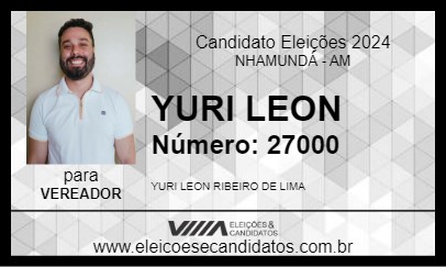 Candidato YURI LEON 2024 - NHAMUNDÁ - Eleições