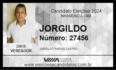 Candidato JORGILDO 2024 - NHAMUNDÁ - Eleições