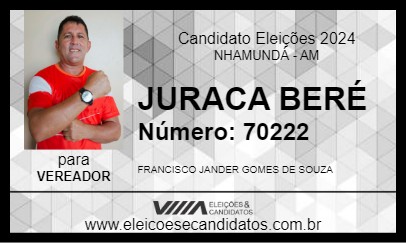 Candidato JURACA BERÉ 2024 - NHAMUNDÁ - Eleições