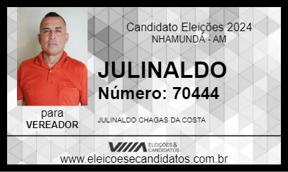 Candidato JULINALDO 2024 - NHAMUNDÁ - Eleições