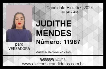 Candidato JUDITHE MENDES 2024 - JUTAÍ - Eleições