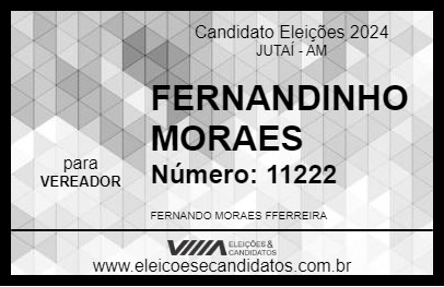 Candidato FERNANDINHO MORAES 2024 - JUTAÍ - Eleições