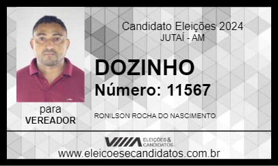 Candidato DOZINHO 2024 - JUTAÍ - Eleições