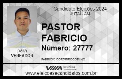 Candidato PASTOR FABRICIO  2024 - JUTAÍ - Eleições