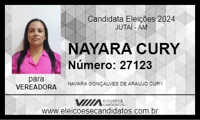 Candidato NAYARA CURY 2024 - JUTAÍ - Eleições