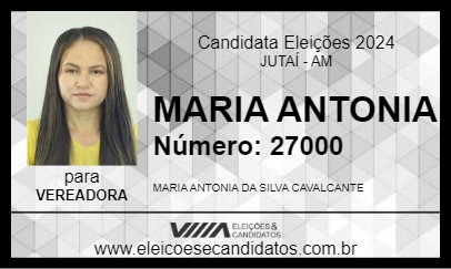 Candidato MARIA ANTONIA 2024 - JUTAÍ - Eleições