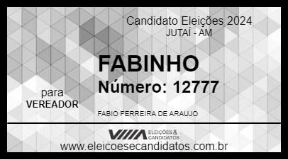 Candidato FABINHO 2024 - JUTAÍ - Eleições