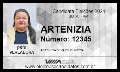 Candidato ARTENIZIA 2024 - JUTAÍ - Eleições