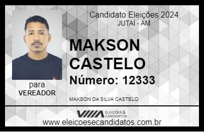 Candidato MAKSON CASTELO 2024 - JUTAÍ - Eleições