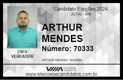 Candidato ARTHUR MENDES 2024 - JUTAÍ - Eleições