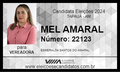 Candidato MEL AMARAL 2024 - TAPAUÁ - Eleições