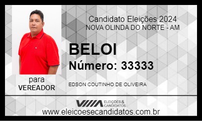 Candidato BELOI 2024 - NOVA OLINDA DO NORTE - Eleições