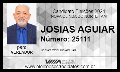 Candidato JOSIAS AGUIAR 2024 - NOVA OLINDA DO NORTE - Eleições