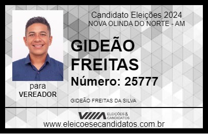 Candidato GIDEÃO FREITAS 2024 - NOVA OLINDA DO NORTE - Eleições