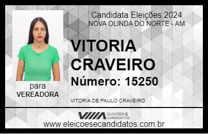 Candidato VITORIA CRAVEIRO 2024 - NOVA OLINDA DO NORTE - Eleições