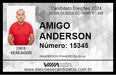 Candidato AMIGO ANDERSON 2024 - NOVA OLINDA DO NORTE - Eleições