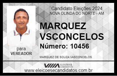 Candidato MARQUEZ VSCONCELOS 2024 - NOVA OLINDA DO NORTE - Eleições