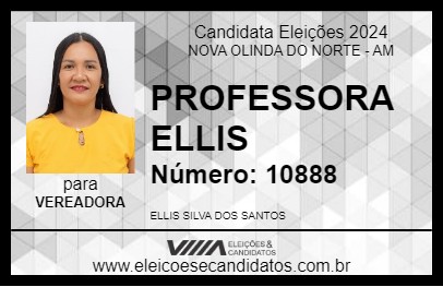 Candidato PROFESSORA ELLIS 2024 - NOVA OLINDA DO NORTE - Eleições