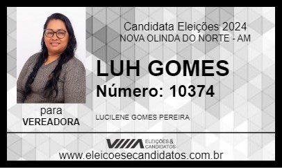 Candidato LUH GOMES 2024 - NOVA OLINDA DO NORTE - Eleições