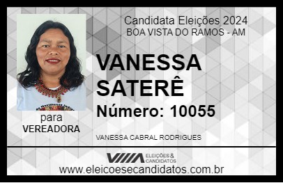 Candidato VANESSA SATERÊ 2024 - BOA VISTA DO RAMOS - Eleições