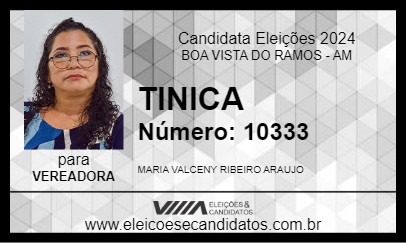 Candidato TINICA 2024 - BOA VISTA DO RAMOS - Eleições