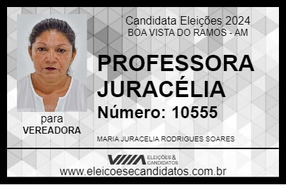 Candidato PROFESSORA JURACÉLIA 2024 - BOA VISTA DO RAMOS - Eleições