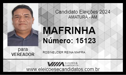 Candidato MAFRINHA 2024 - AMATURÁ - Eleições