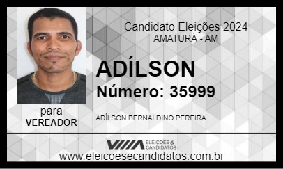 Candidato ADÍLSON 2024 - AMATURÁ - Eleições