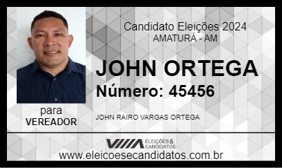 Candidato JOHN ORTEGA 2024 - AMATURÁ - Eleições