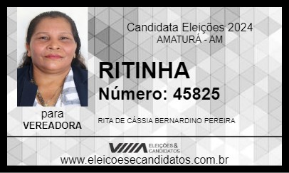 Candidato RITINHA 2024 - AMATURÁ - Eleições