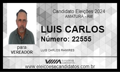 Candidato LUIS CARLOS 2024 - AMATURÁ - Eleições