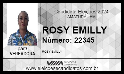 Candidato ROSY EMILLY 2024 - AMATURÁ - Eleições