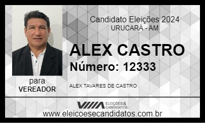 Candidato ALEX CASTRO 2024 - URUCARÁ - Eleições