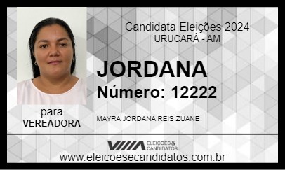 Candidato JORDANA 2024 - URUCARÁ - Eleições