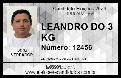 Candidato LEANDRO DO 3 KG 2024 - URUCARÁ - Eleições