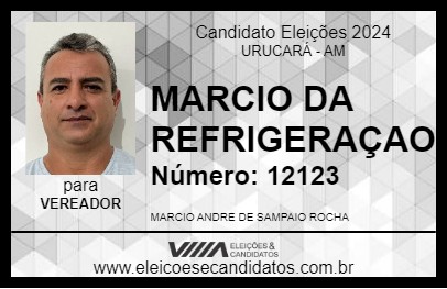 Candidato MARCIO DA REFRIGERAÇAO 2024 - URUCARÁ - Eleições