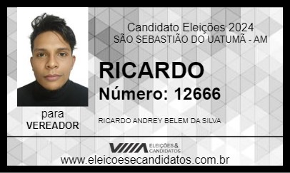 Candidato RICARDO 2024 - SÃO SEBASTIÃO DO UATUMÃ - Eleições