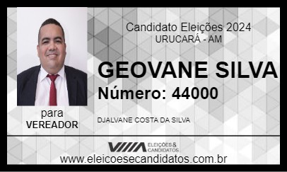 Candidato GEOVANE SILVA 2024 - URUCARÁ - Eleições