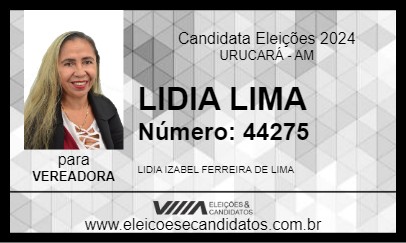 Candidato LIDIA LIMA 2024 - URUCARÁ - Eleições