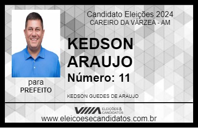 Candidato KEDSON ARAUJO 2024 - CAREIRO DA VÁRZEA - Eleições