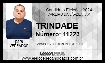 Candidato TRINDADE 2024 - CAREIRO DA VÁRZEA - Eleições