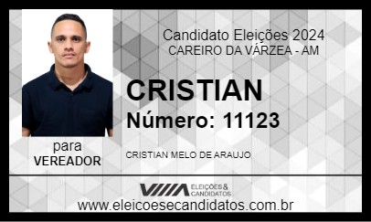 Candidato CRISTIAN 2024 - CAREIRO DA VÁRZEA - Eleições