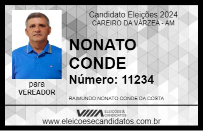 Candidato NONATO CONDE 2024 - CAREIRO DA VÁRZEA - Eleições