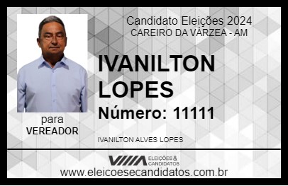 Candidato IVANILTON LOPES 2024 - CAREIRO DA VÁRZEA - Eleições