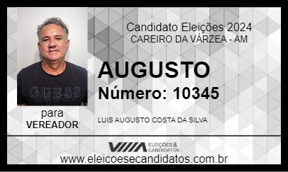 Candidato AUGUSTO 2024 - CAREIRO DA VÁRZEA - Eleições