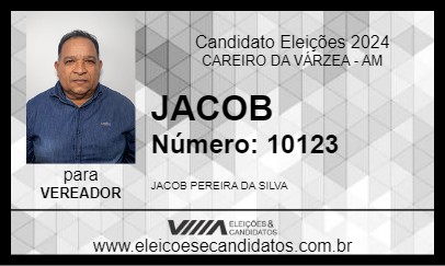 Candidato JACOB 2024 - CAREIRO DA VÁRZEA - Eleições