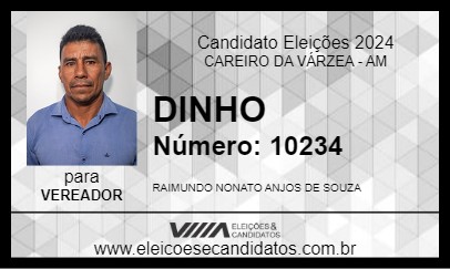 Candidato DINHO 2024 - CAREIRO DA VÁRZEA - Eleições