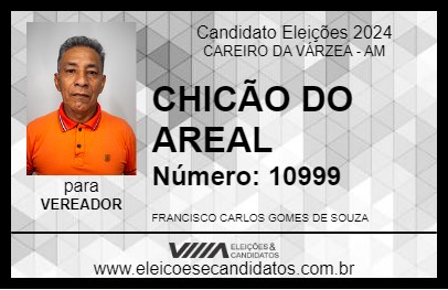 Candidato CHICÃO DO AREAL 2024 - CAREIRO DA VÁRZEA - Eleições